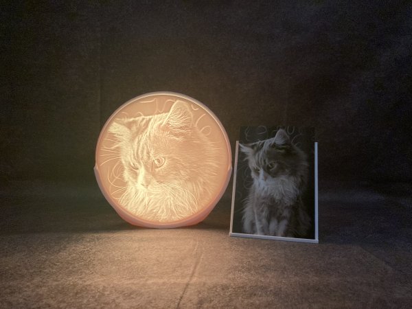 3D Foto Lampe – personalisierter Bilderrahmen (rund)