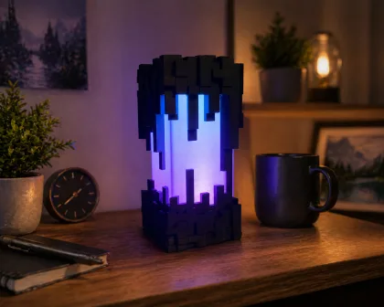 PixelBlock RGB Designlampe – 3D Druck Unikat mit dynamischen Lichteffekten