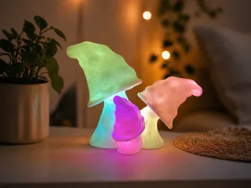 🍄 3D Mushroom Light – Handgemachte LED-Lampe mit magischem Glow 🔮
