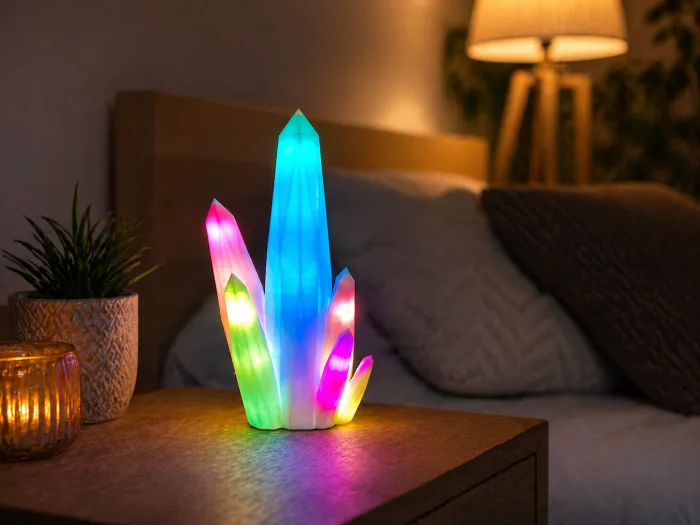 🌈 3D-Kristalllampe mit faszinierenden LED-Effekte