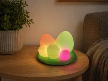 🌟 Handgefertigte LED-Osterlampe „EggGlow 3D“ – Farbwechsel, Effekte und einzigartiges Blender-Design 🐣✨