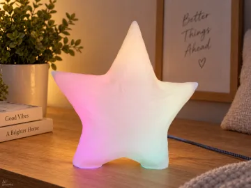 Leuchtender LED Weihnachtsstern – 12 Farben, Regenbogen &amp; Lichteffekte | Sternlampe für Weihnachten und Zuhause