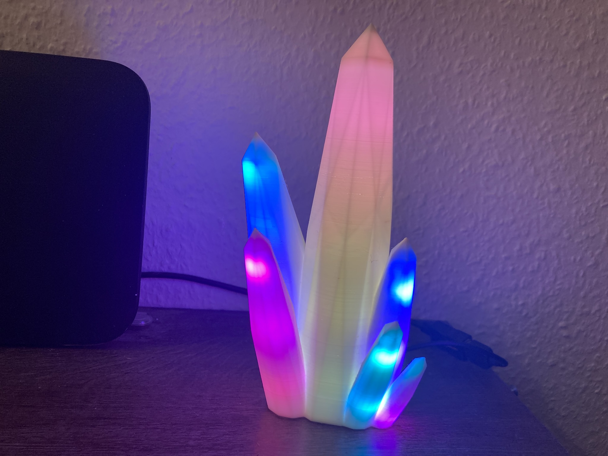 🌈 3D-Kristalllampe mit faszinierenden LED-Effekte