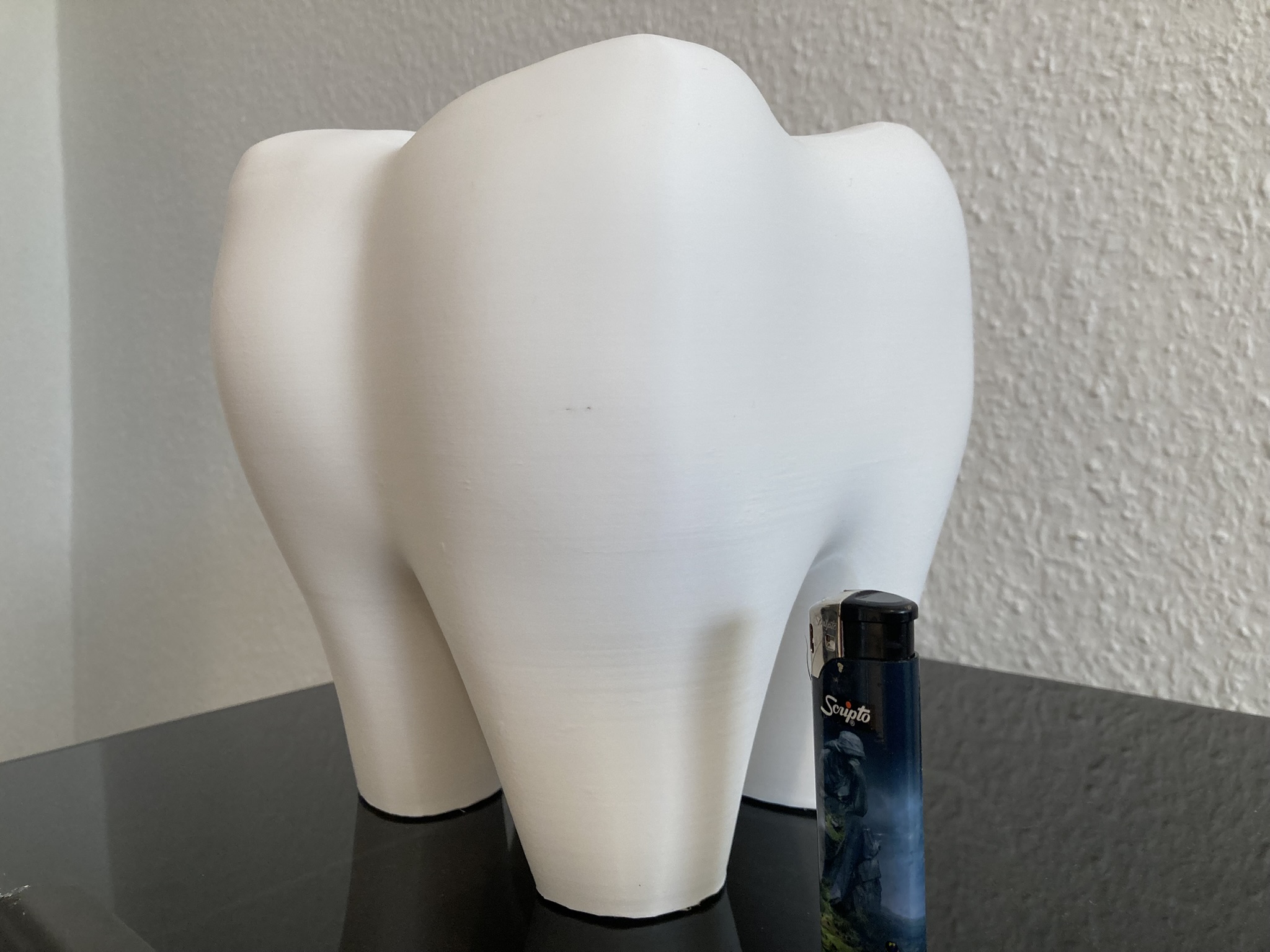 LED-Praxislicht „Leuchtender Zahn“ – 3D-gedruckte Deko-Lampe mit adressierbaren Effekten, USB-C, Farb- und Funktionswahl