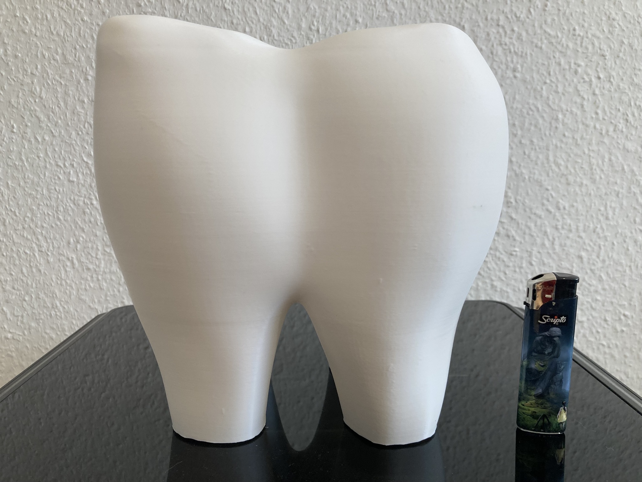 LED-Praxislicht „Leuchtender Zahn“ – 3D-gedruckte Deko-Lampe mit adressierbaren Effekten, USB-C, Farb- und Funktionswahl