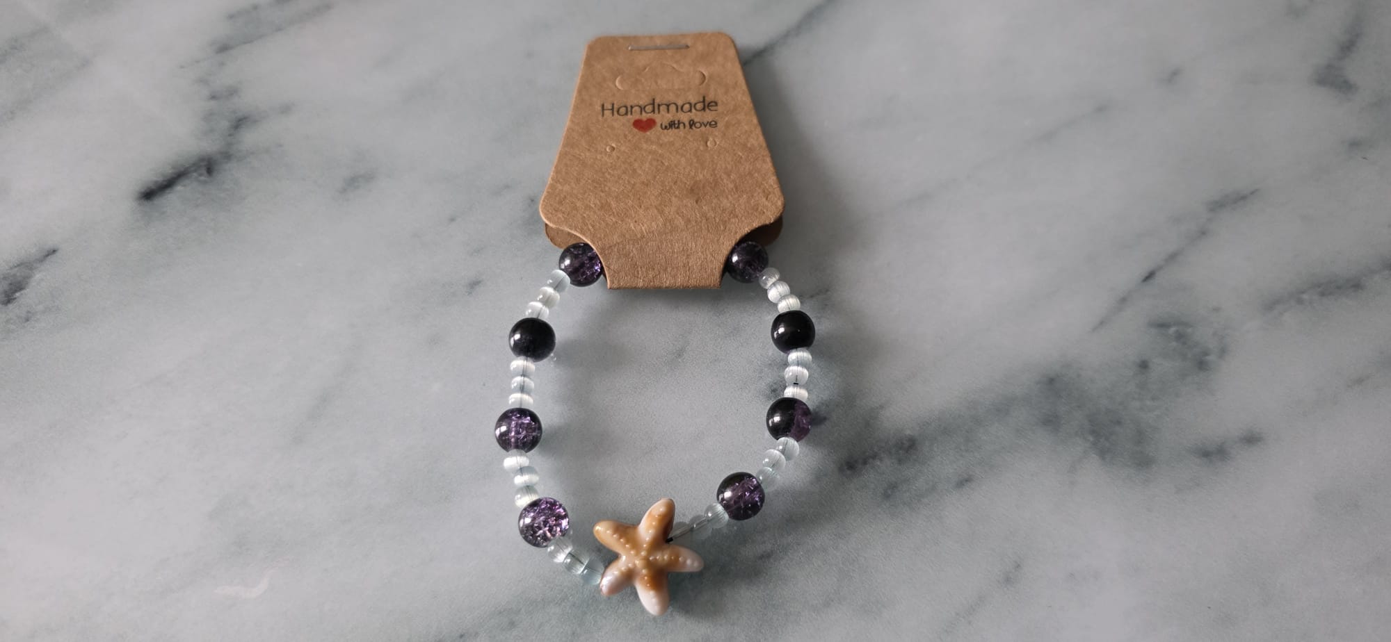 ⭐🐚 „Deep Sea Star – Dunkelviolette Tiefe und ein sandfarbener Seestern“ 🌌✨