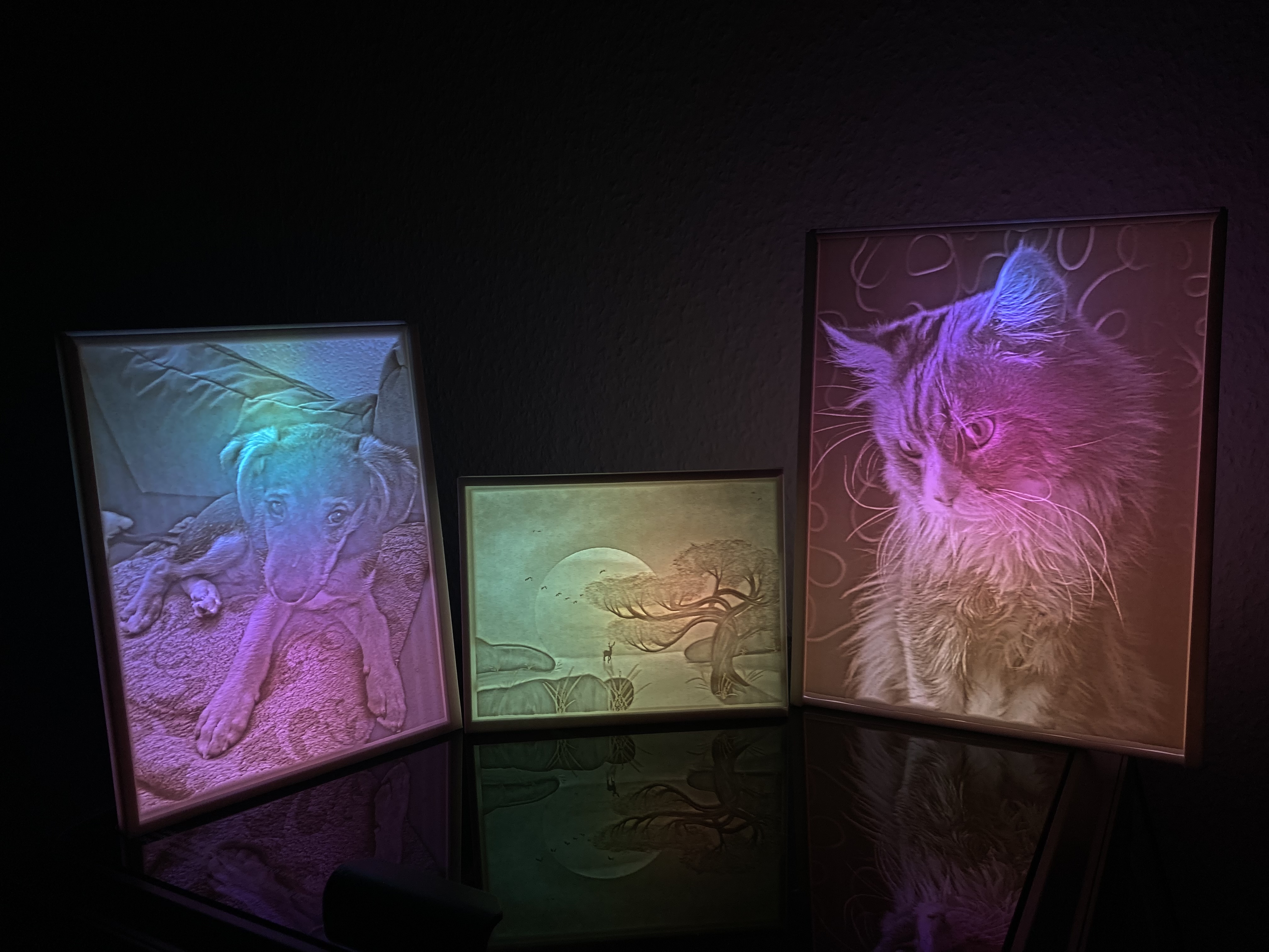 3D Foto Licht – personalisierter Bilderrahmen (3:4)