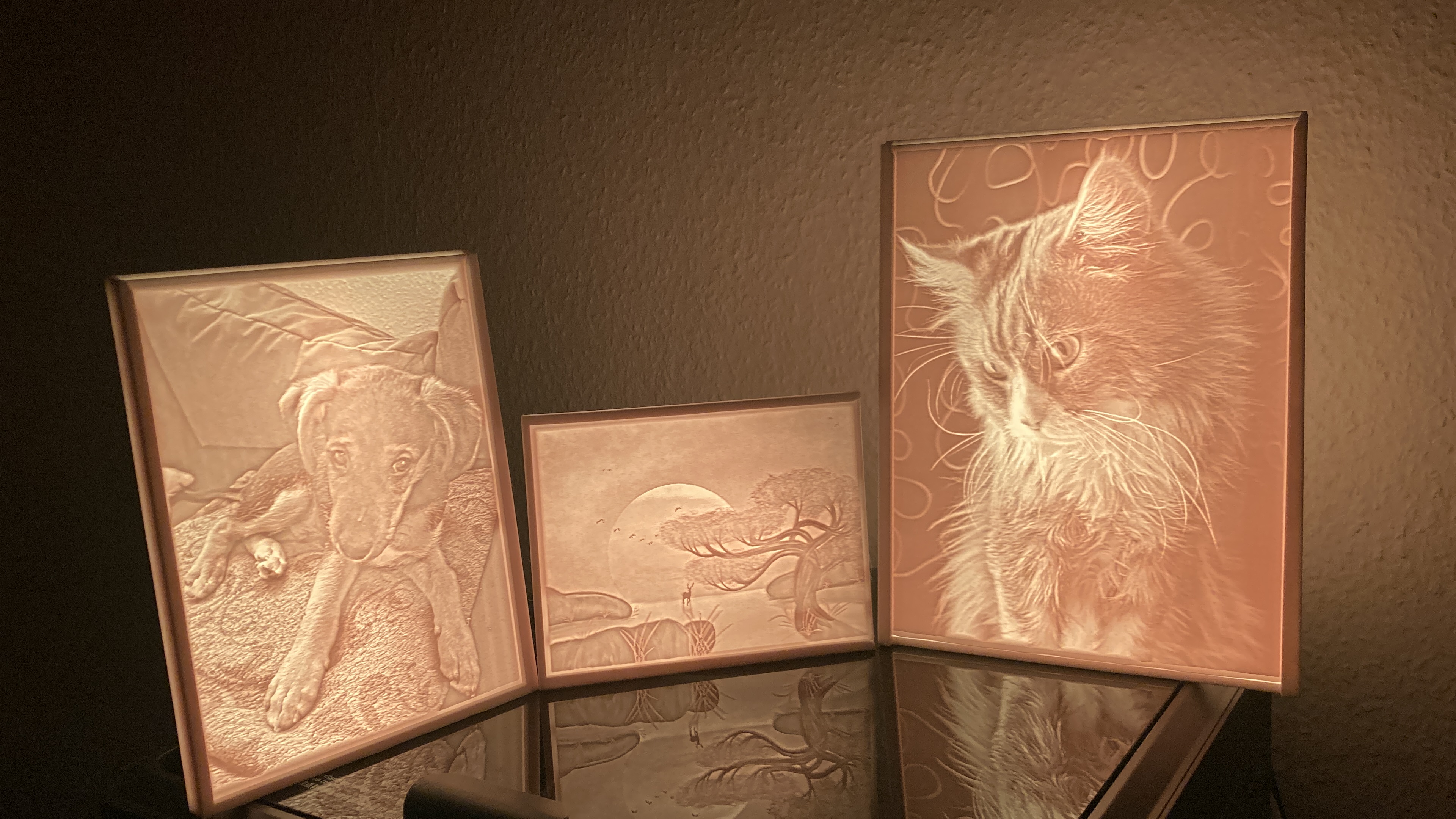 3D Foto Licht – personalisierter Bilderrahmen (3:4)