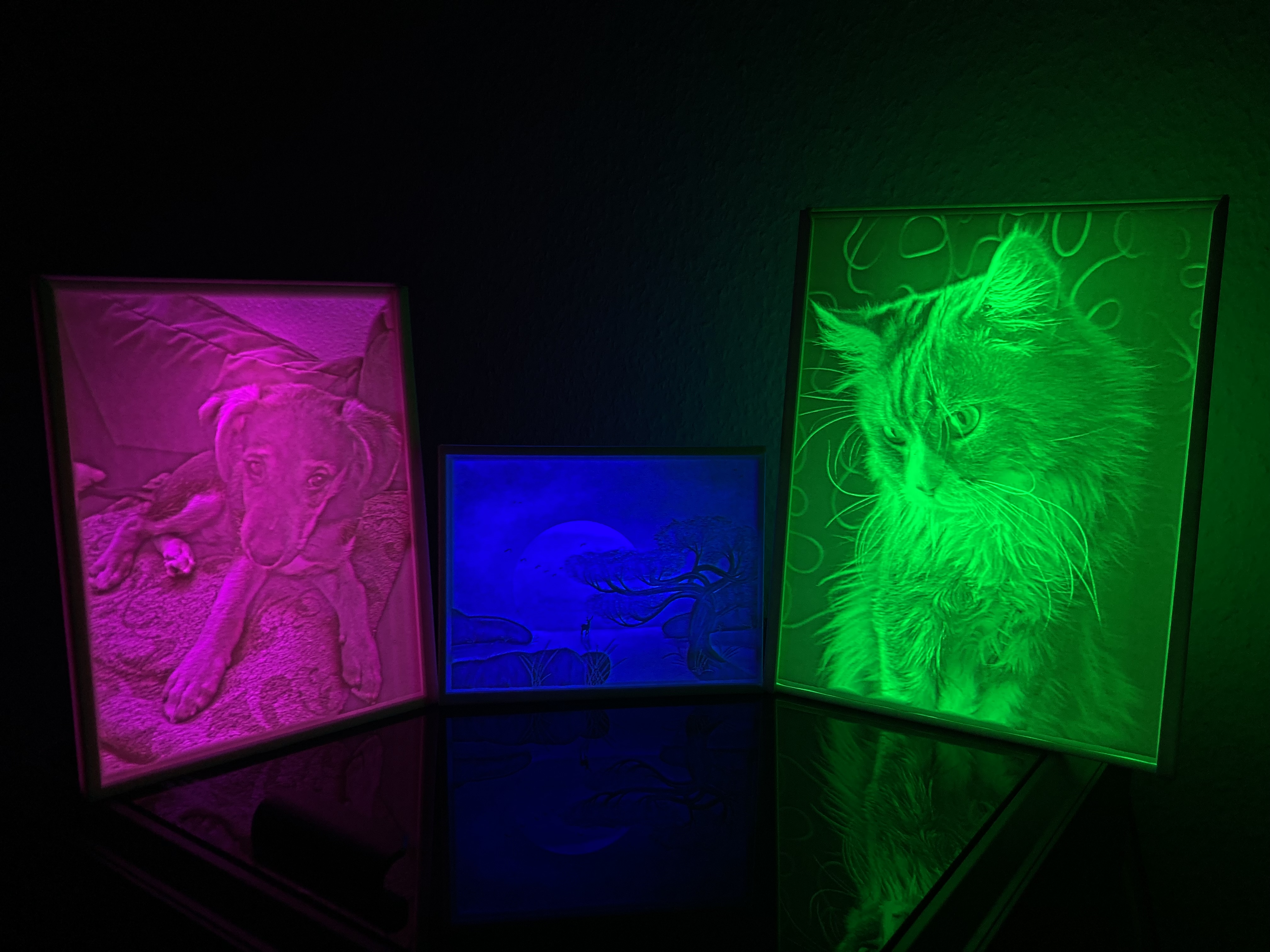 3D Foto Licht – personalisierter Bilderrahmen (3:4)