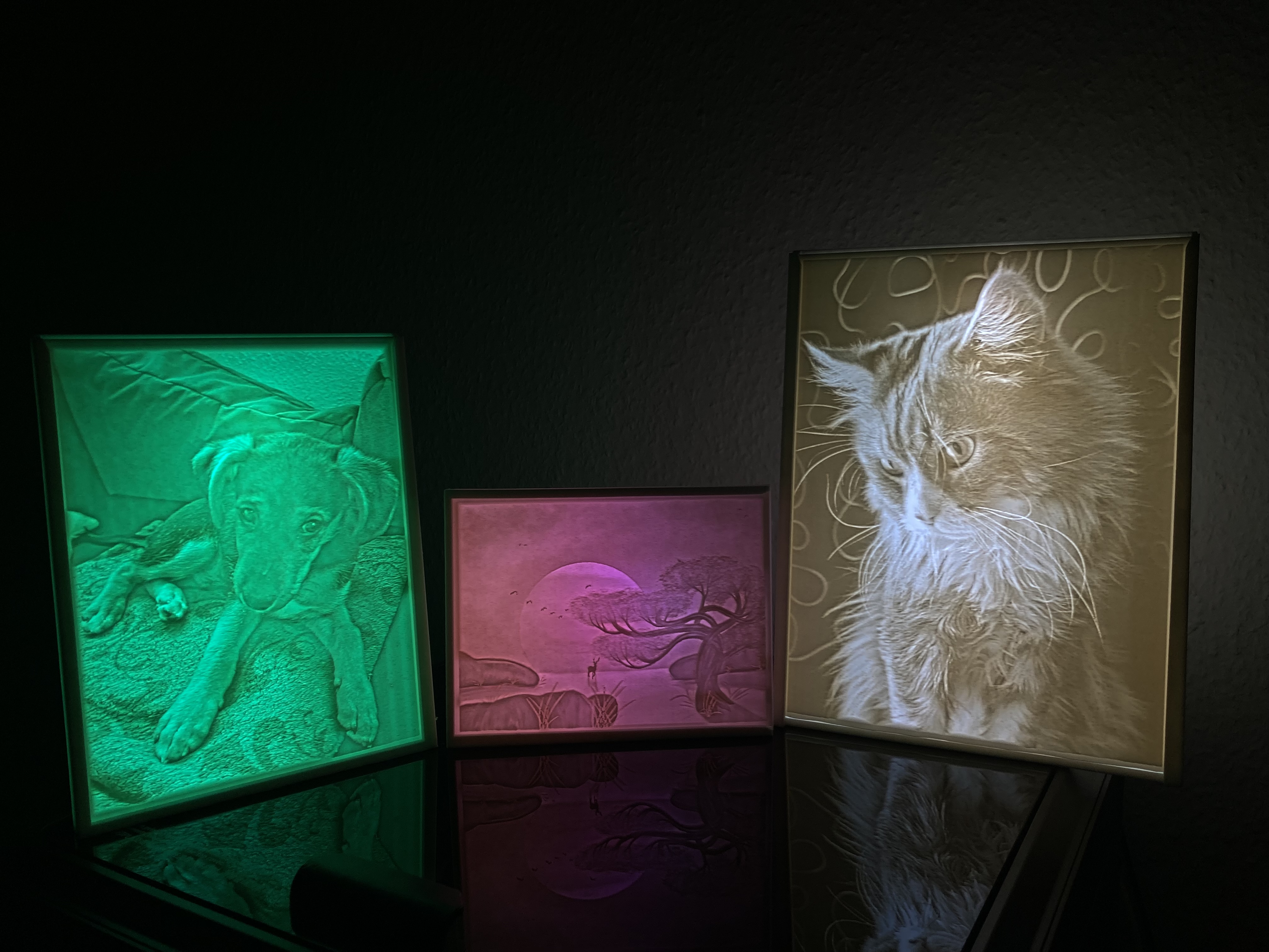 3D Foto Licht – personalisierter Bilderrahmen (3:4)