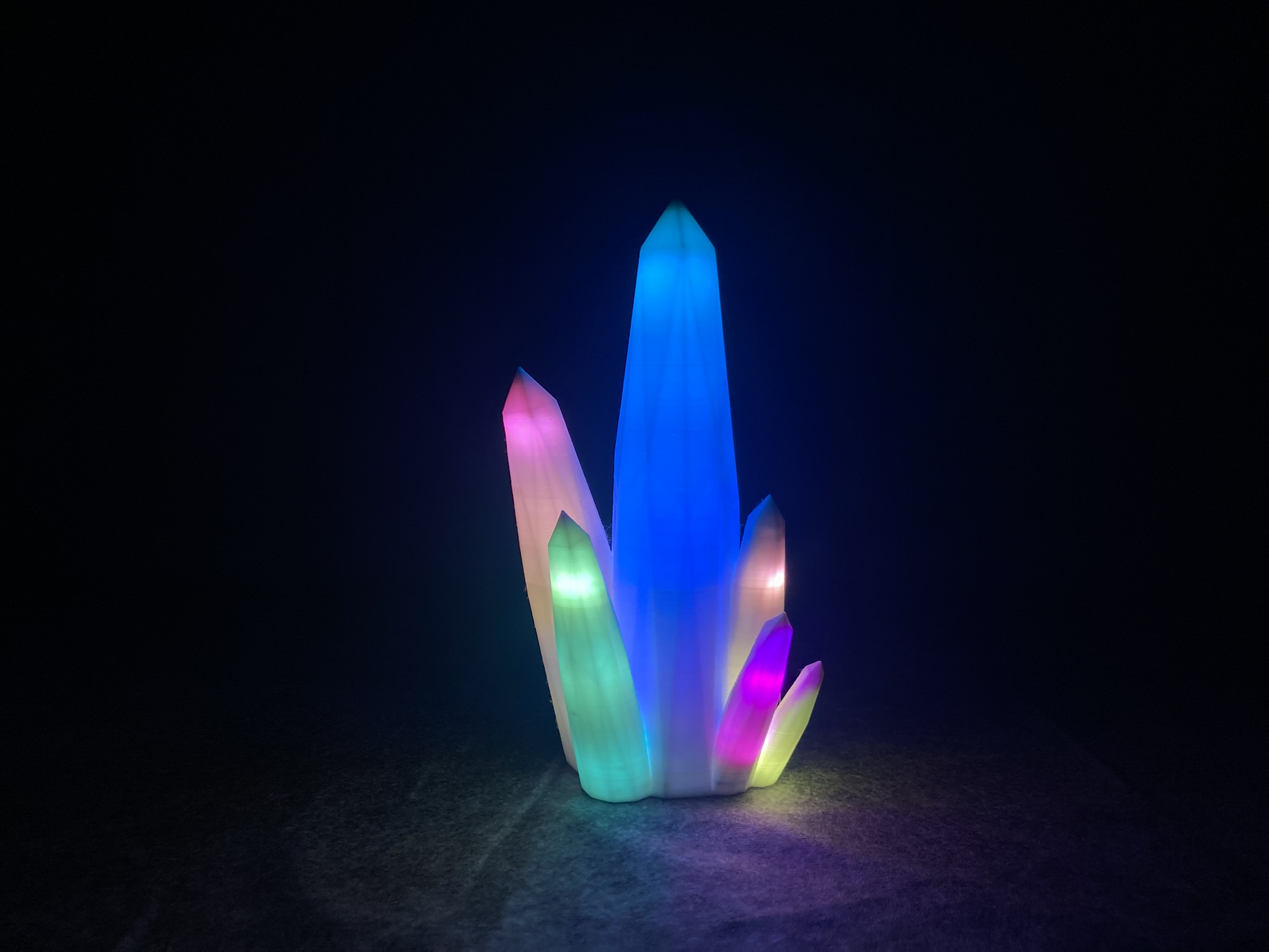 🌈 3D-Kristalllampe mit faszinierenden LED-Effekte