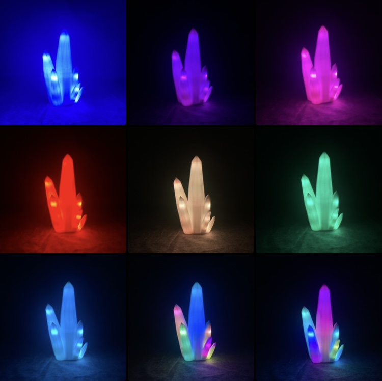 🌈 3D-Kristalllampe mit faszinierenden LED-Effekte