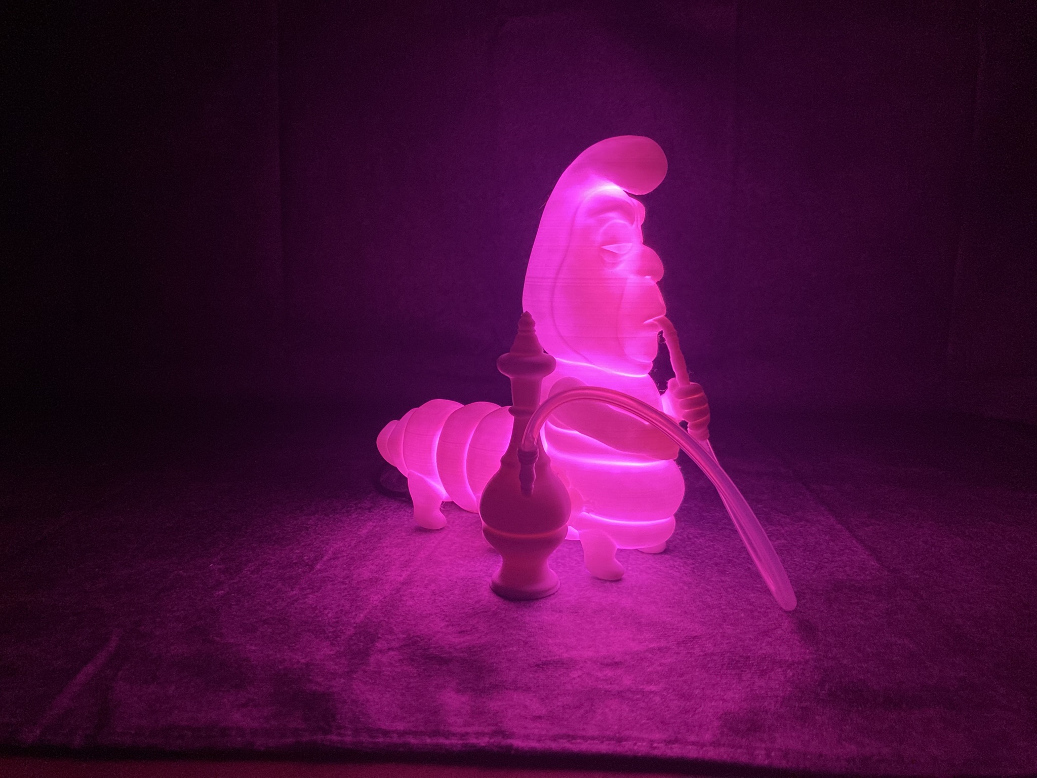 🐛 Leuchtende Raupe aus Alice im Wunderland– Magischer Farbenspieler