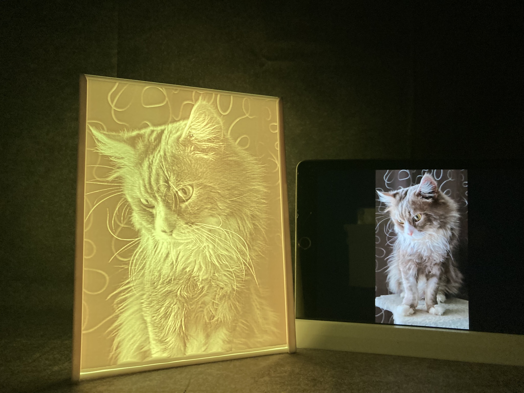 3D Foto Lampe – personalisierter Bilderrahmen (3:4)