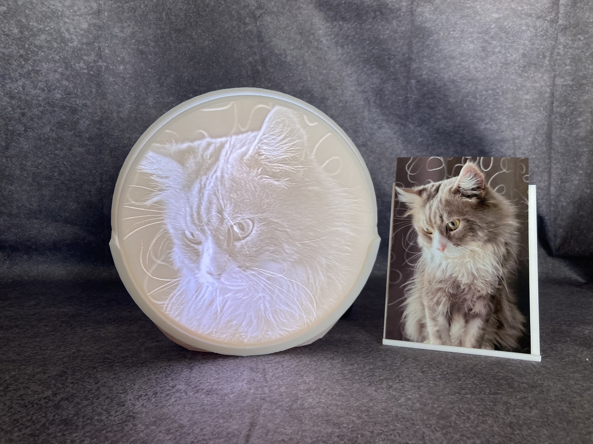 3D Foto Lampe – personalisierter Bilderrahmen (rund)