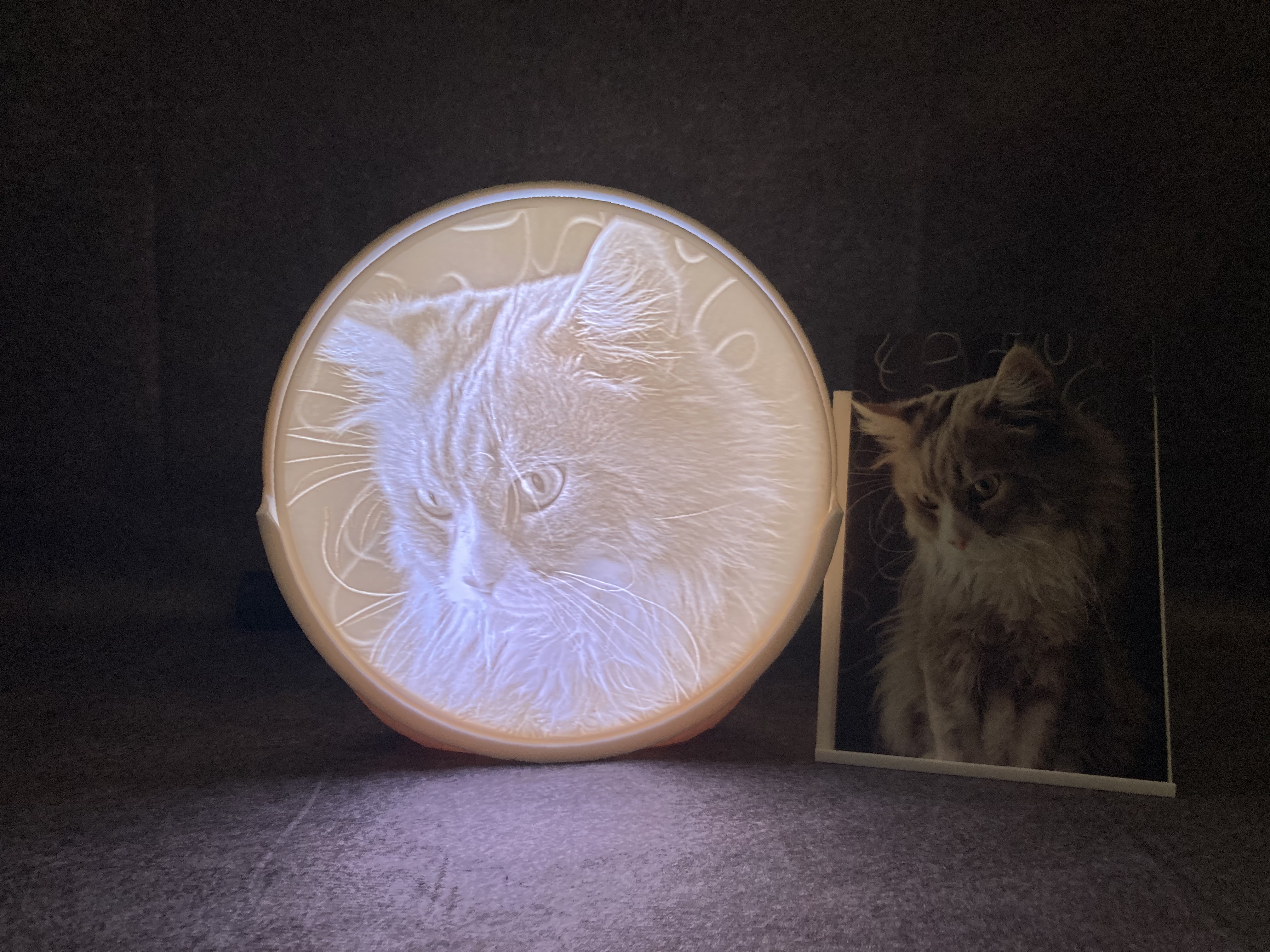 3D Foto Lampe – personalisierter Bilderrahmen (rund)