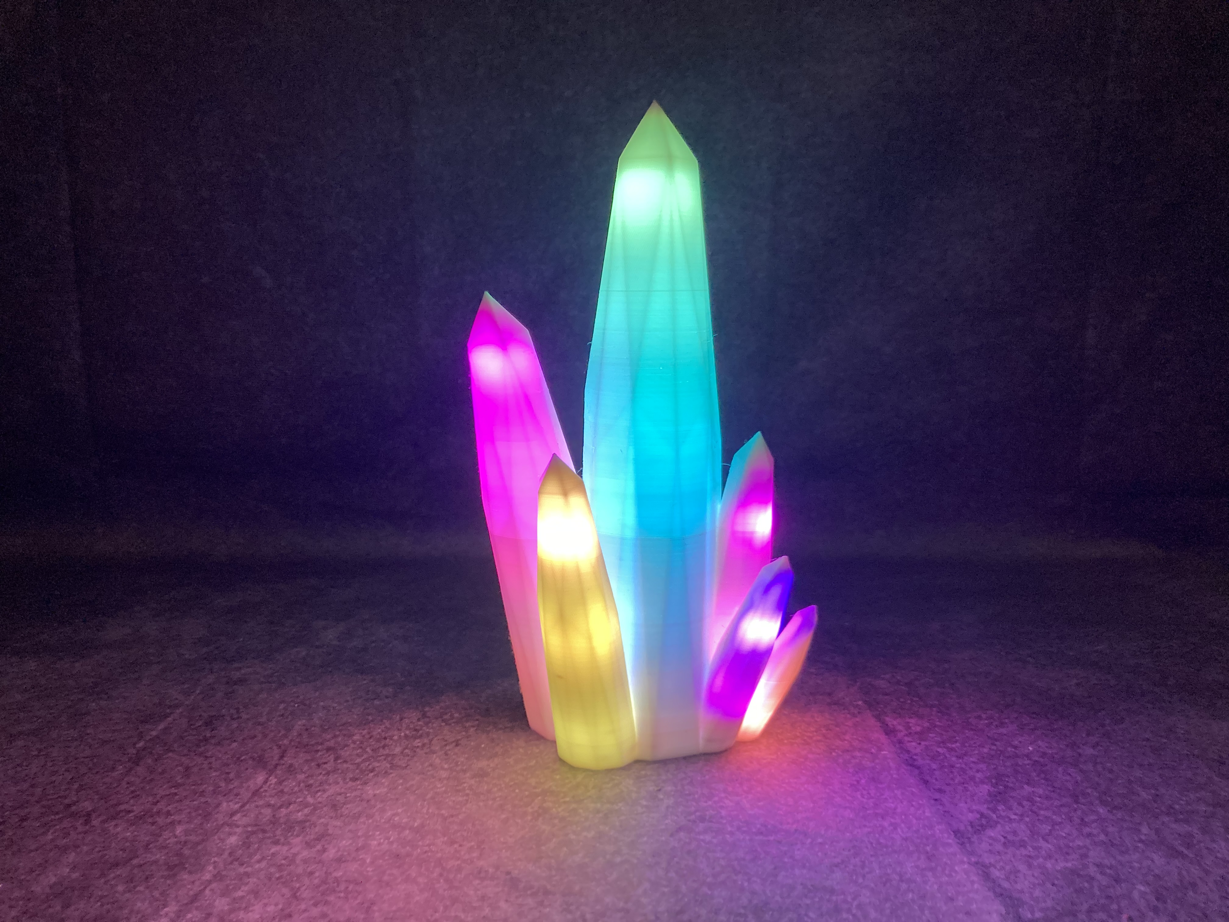 🌈 3D-Kristalllampe mit faszinierenden LED-Effekte
