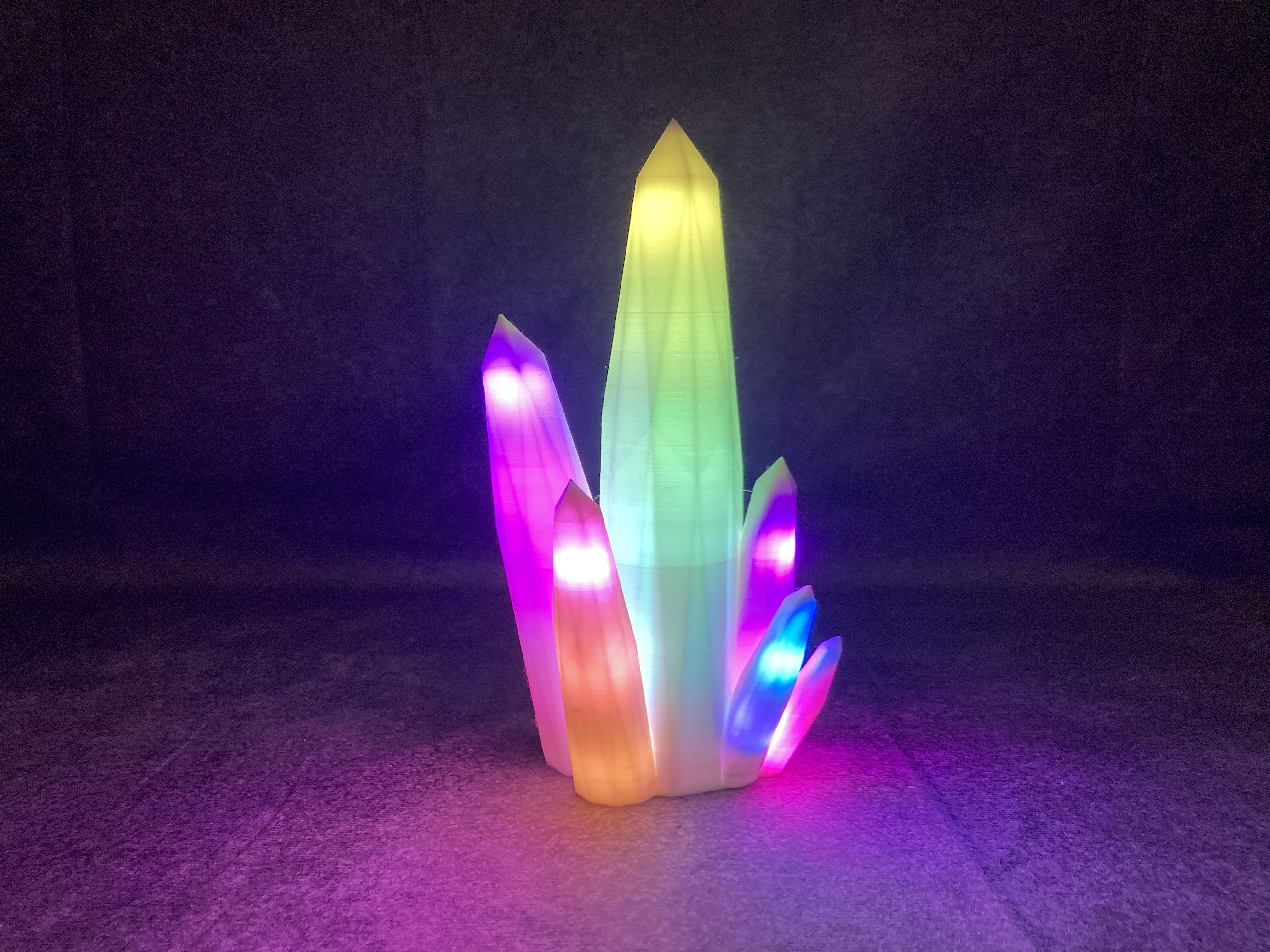 🌈 3D-Kristalllampe mit faszinierenden LED-Effekte