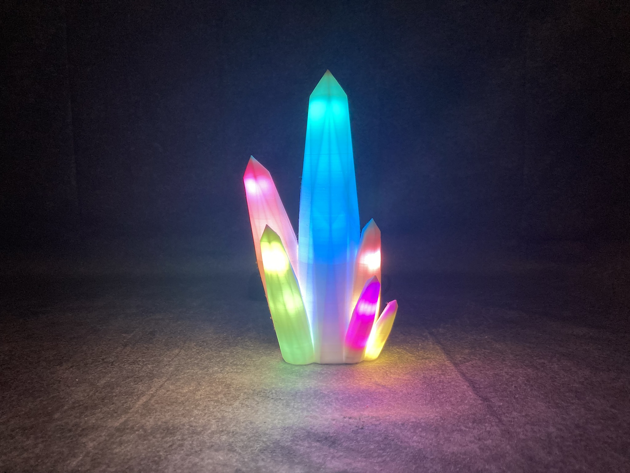 🌈 3D-Kristalllampe mit faszinierenden LED-Effekte