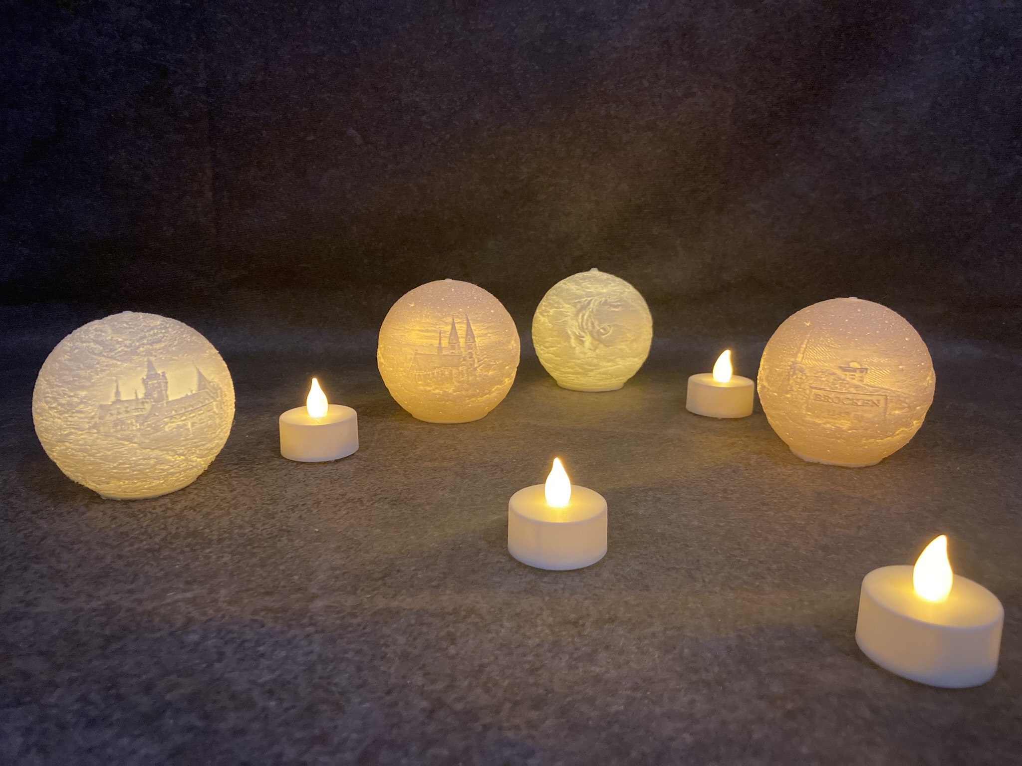 Personalisierte Teelicht-Kugel mit eigenem Foto – LED Teelicht inklusive – Dein Bild, Dein Stil ✨