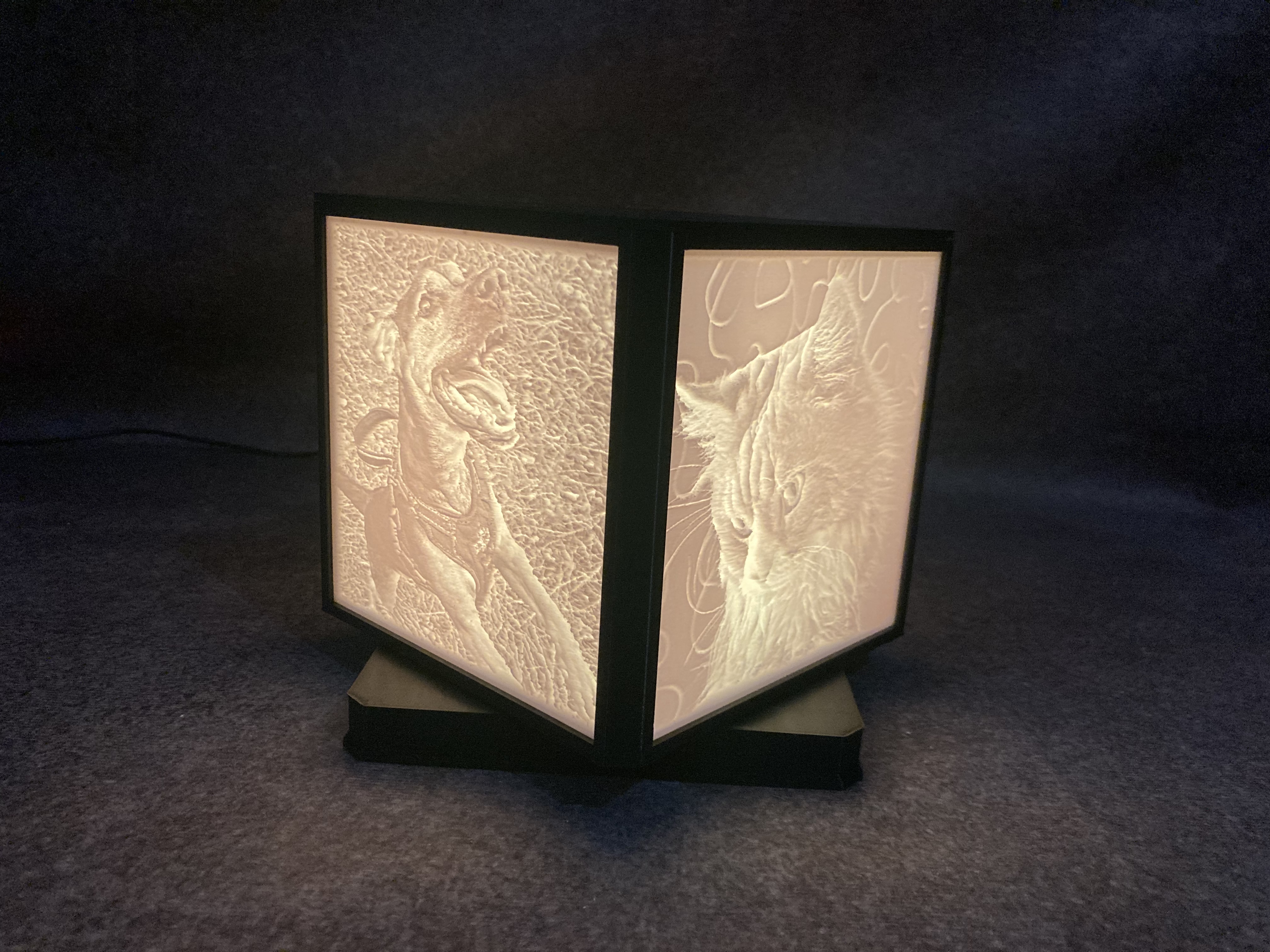 Foto-Würfel mit 4 personalisierten Bilder