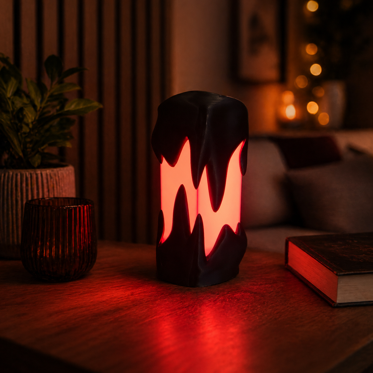 SlimeFlow RGB Designlampe – Organische 3D Druck Leuchte mit fließenden Lichtanimationen