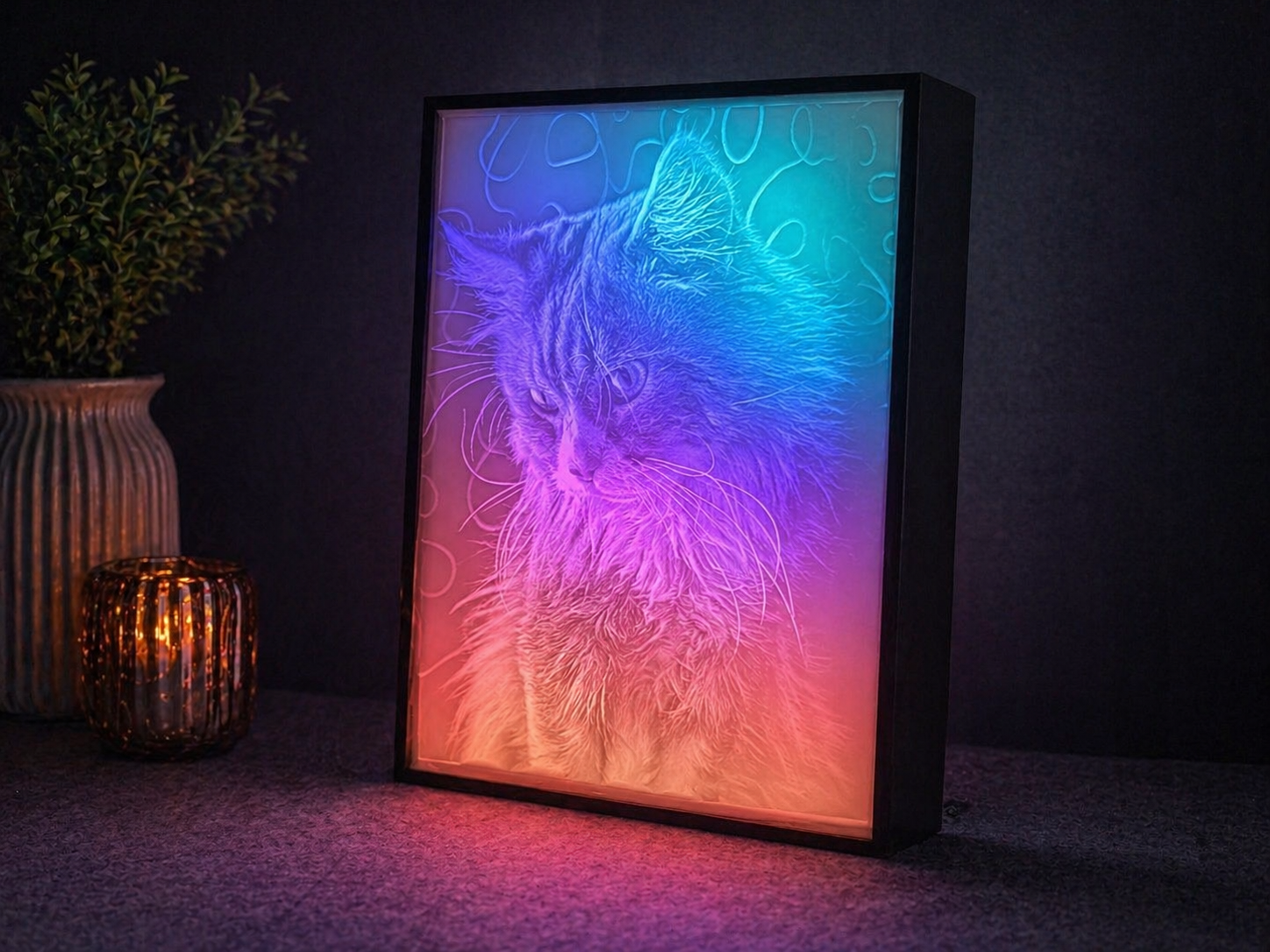 3D Foto Lampe – personalisierter Bilderrahmen (3:4)
