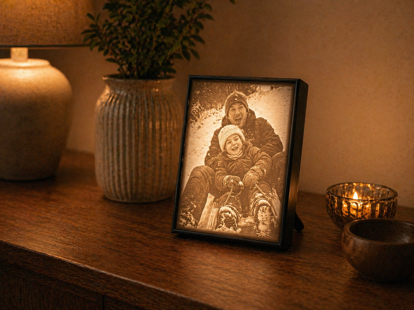 3D Foto Lampe – personalisierter Bilderrahmen (3:4)