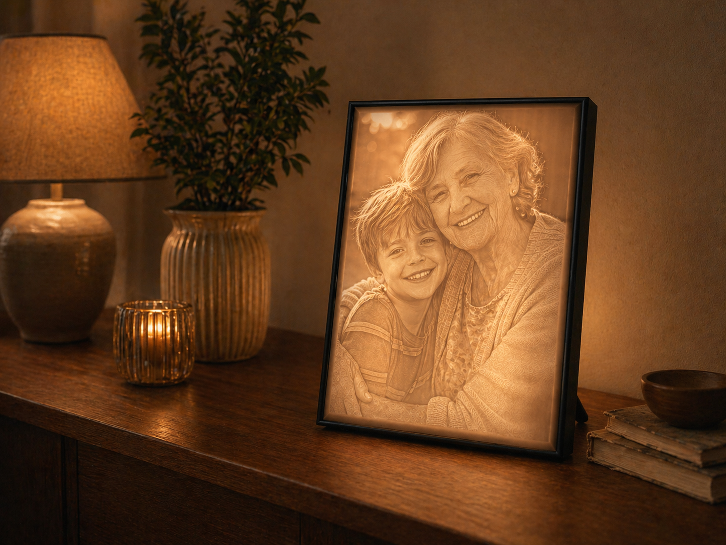 3D Foto Lampe – personalisierter Bilderrahmen (3:4)