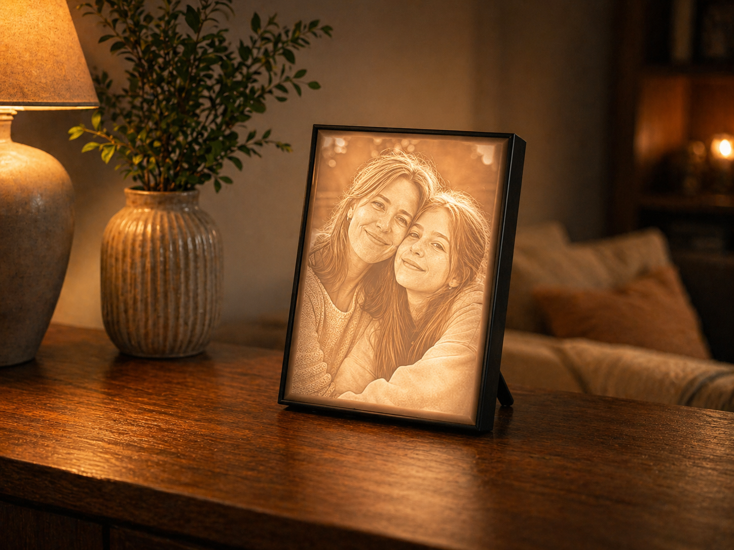 3D Foto Lampe – personalisierter Bilderrahmen (3:4)