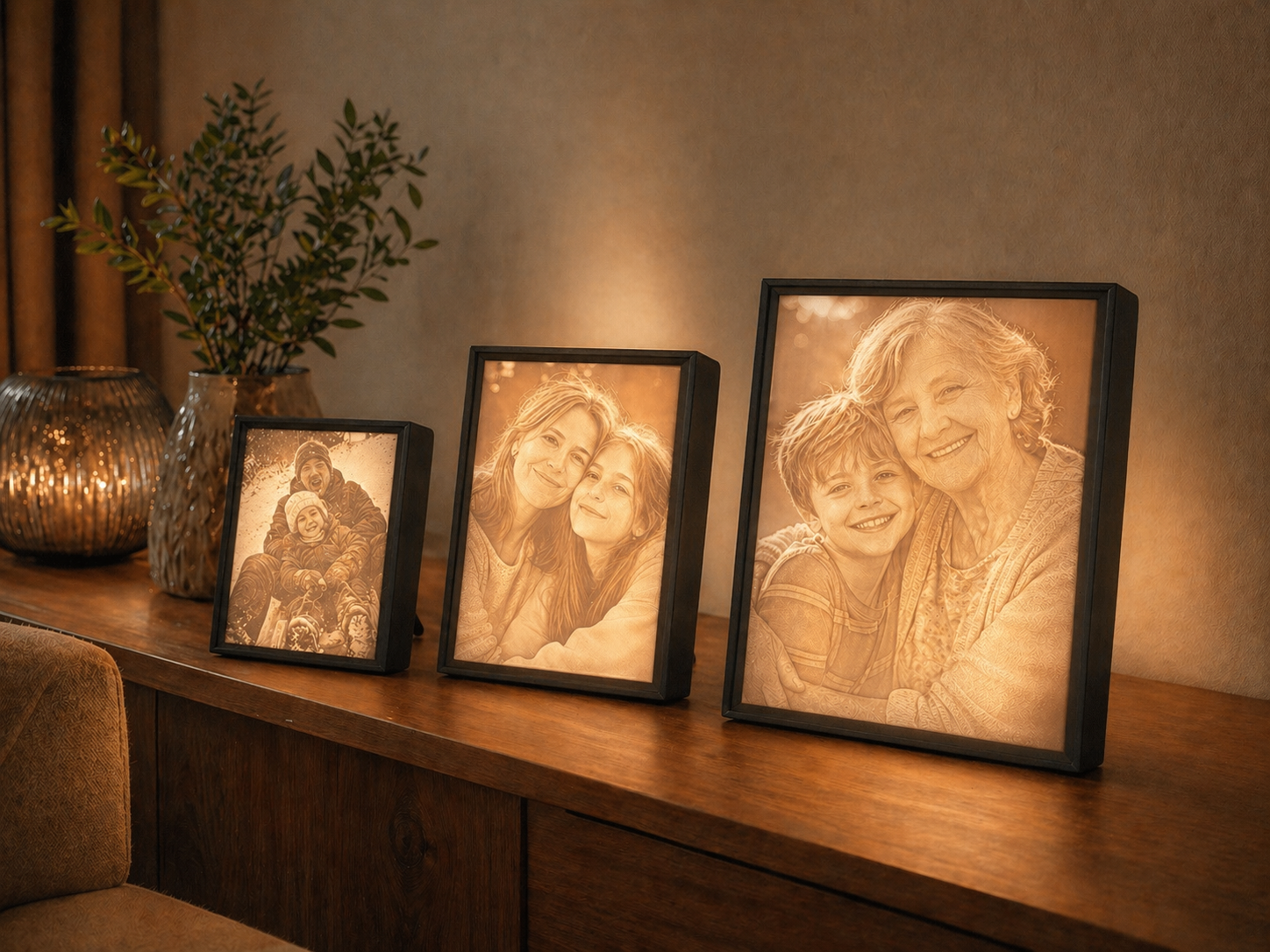 3D Foto Lampe – personalisierter Bilderrahmen (3:4)