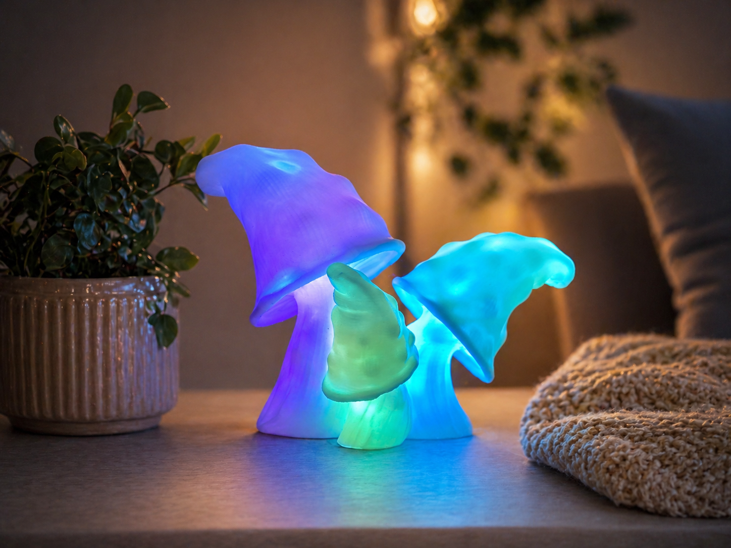 🍄 3D Mushroom Light – Handgemachte LED-Lampe mit magischem Glow 🔮