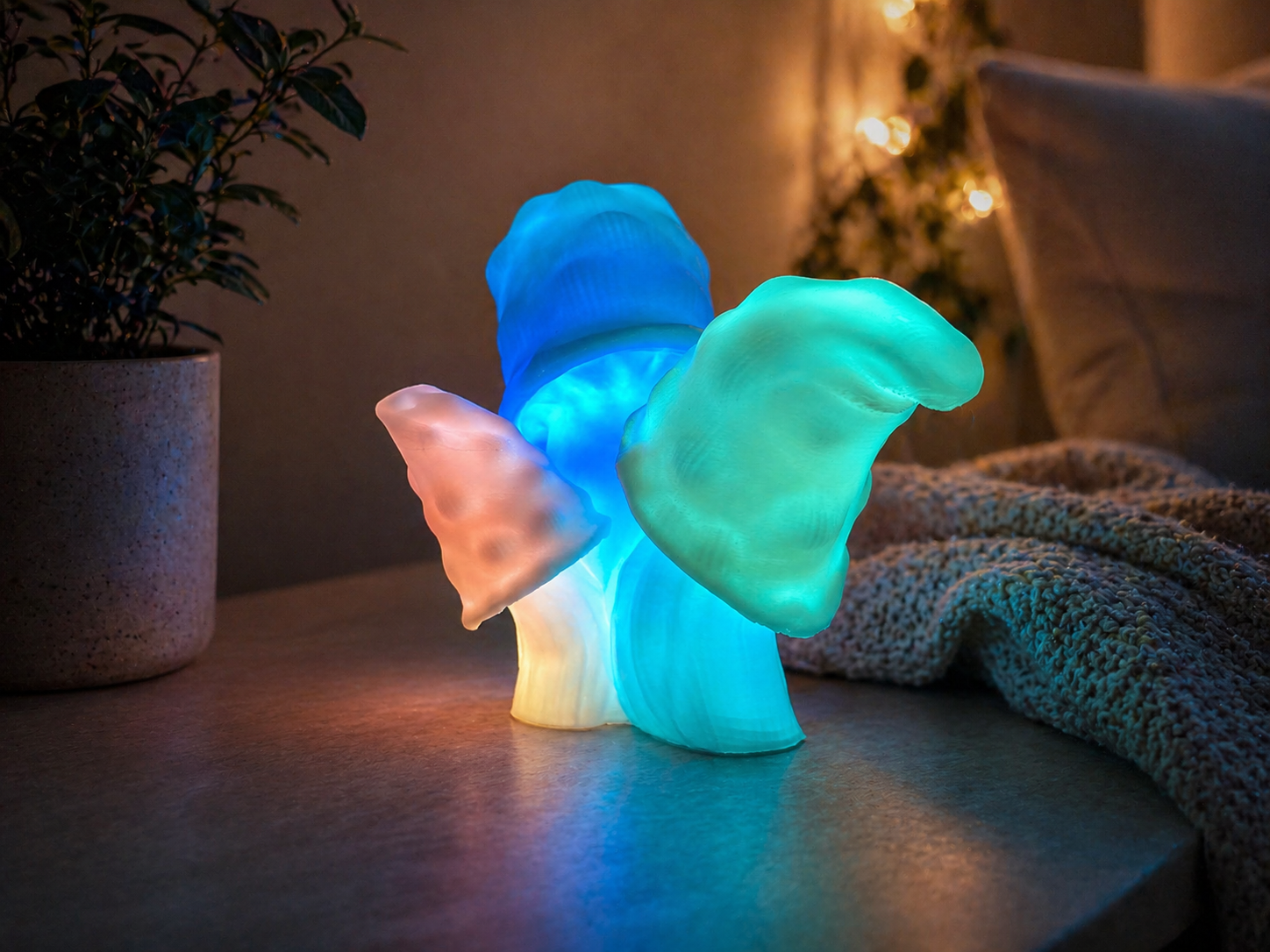 🍄 3D Mushroom Light – Handgemachte LED-Lampe mit magischem Glow 🔮