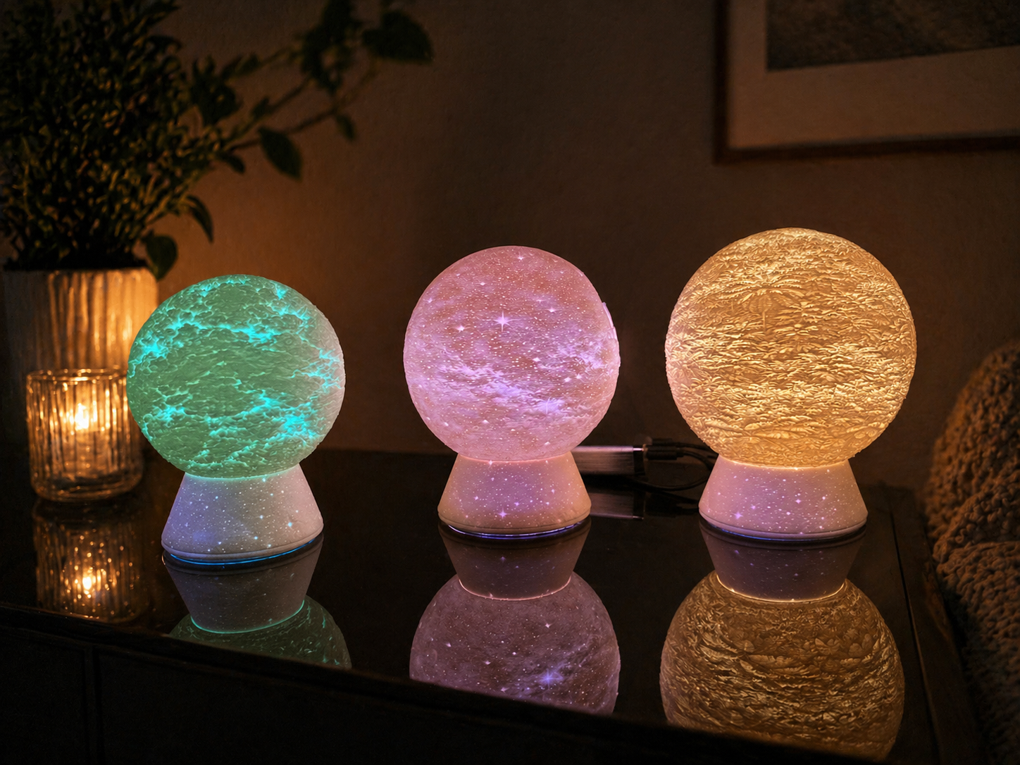 Personalisierte 3D Fotolampe Kugel LED – Lithophane Lichtkugel mit Farbwechsel, eigenes Foto mit Hintergrund, personalisierte Lampe Geschenkidee