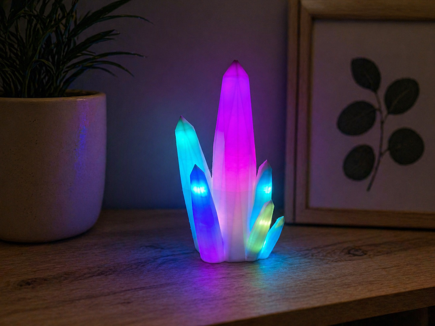 🌈 3D-Kristalllampe mit faszinierenden LED-Effekte