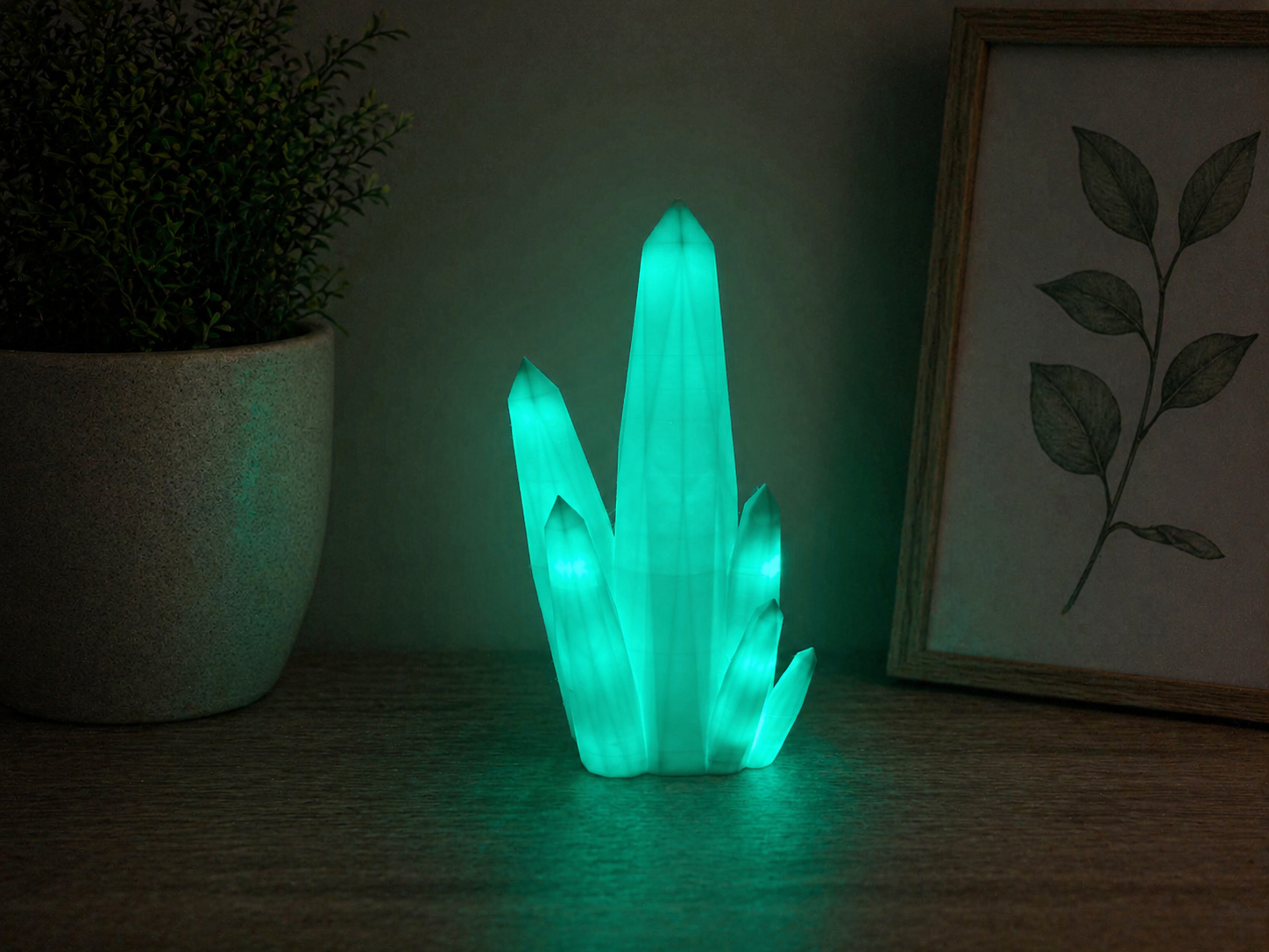 🌈 3D-Kristalllampe mit faszinierenden LED-Effekte