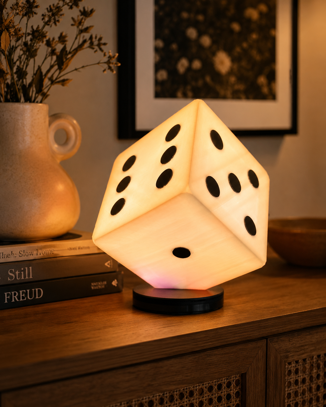 Drehbare Würfellampe – stimmungsvolles Licht für Gaming, Wohnzimmer &amp;amp; Nachttisch