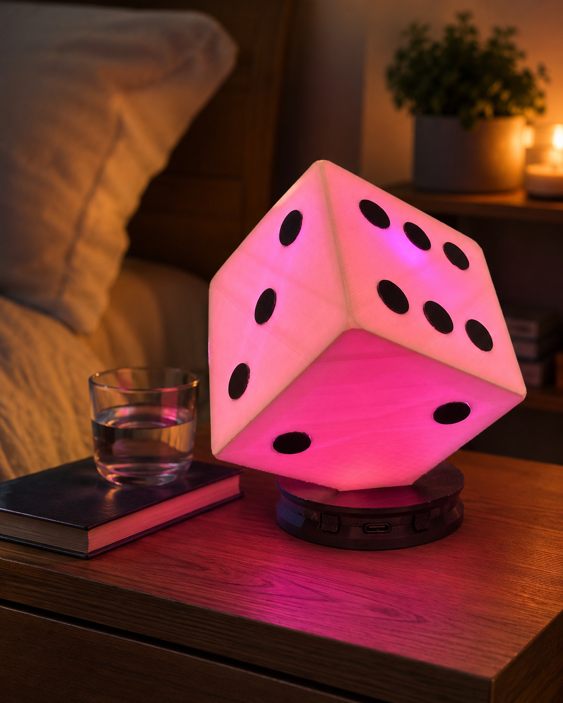 Drehbare Würfellampe – stimmungsvolles Licht für Gaming, Wohnzimmer &amp;amp; Nachttisch